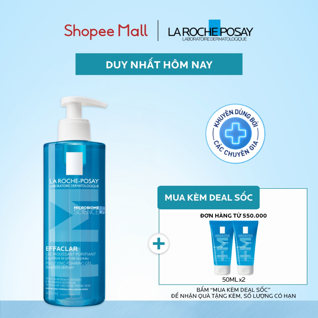 [VB Var] Gel rửa mặt cho da dầu nhạy cảm La Roche-Posay Effaclar Foaming Gel 400ml