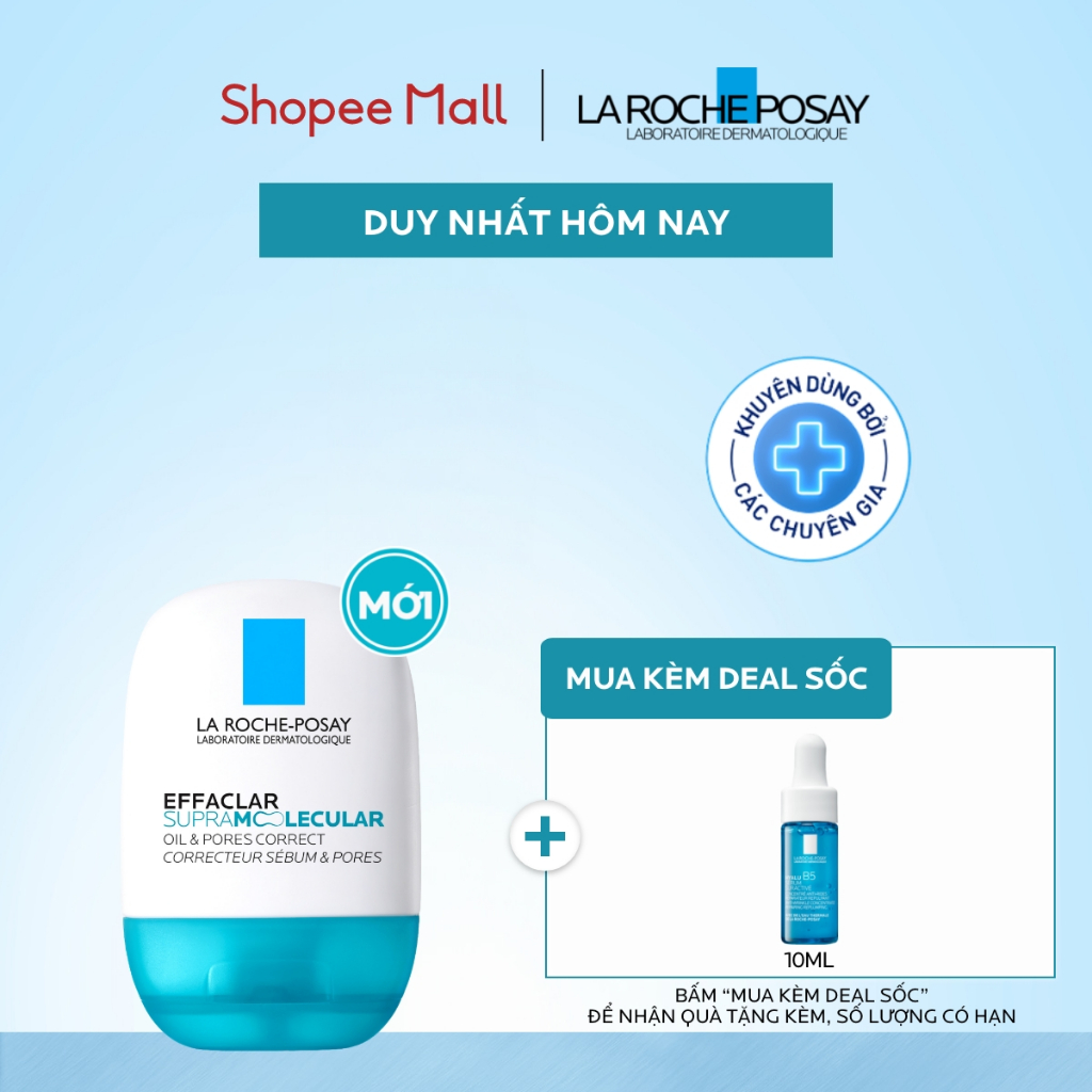 [VB Var] Kem dưỡng La Roche-Posay giảm bóng dầu Effaclar Supra Molecular/ Kem dưỡng ẩm & phục hồi đa năng Cicaplast 40ml