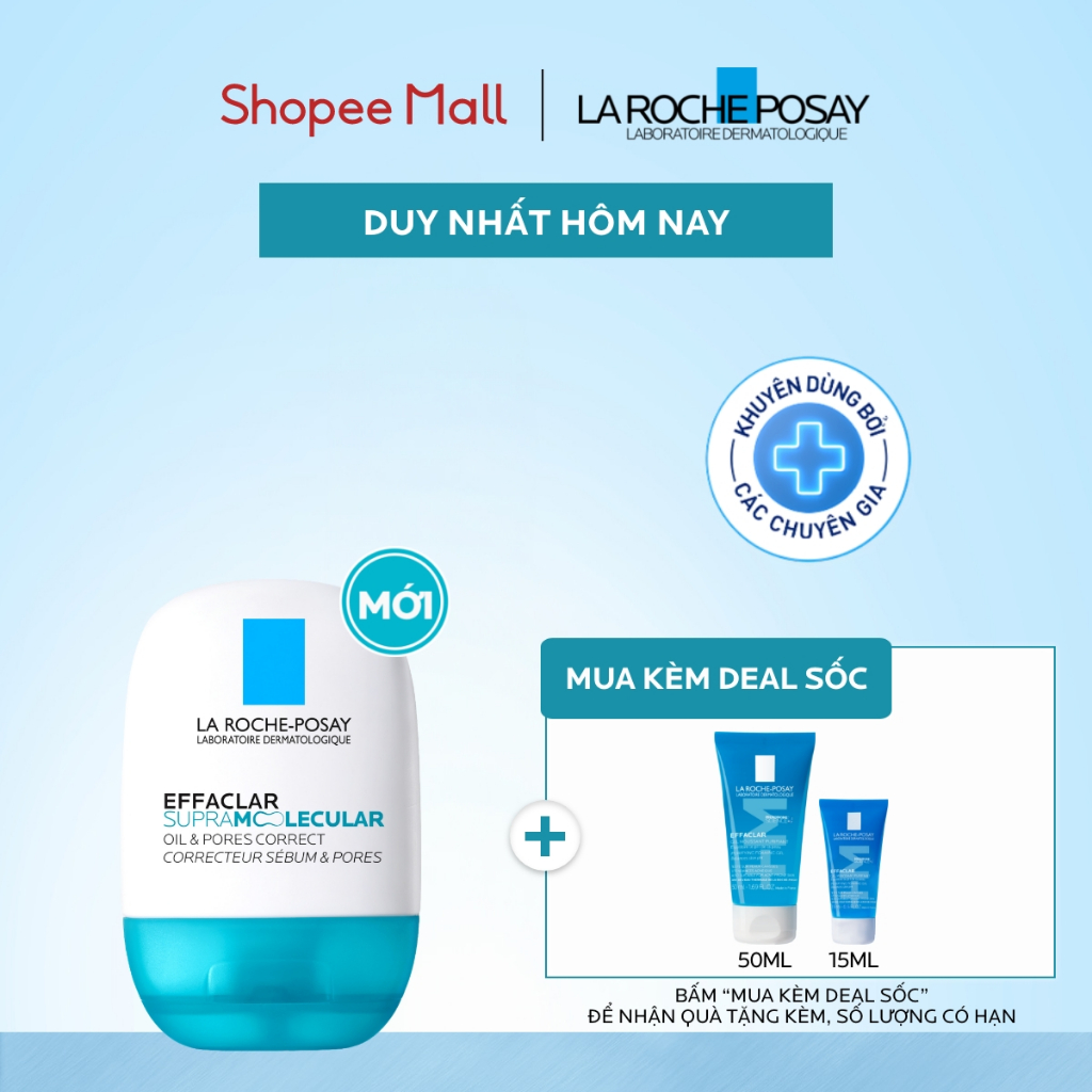 [VB Var] Kem dưỡng La Roche-Posay giảm bóng dầu Effaclar Supra Molecular/ Kem dưỡng ẩm & phục hồi đa năng Cicaplast 40ml