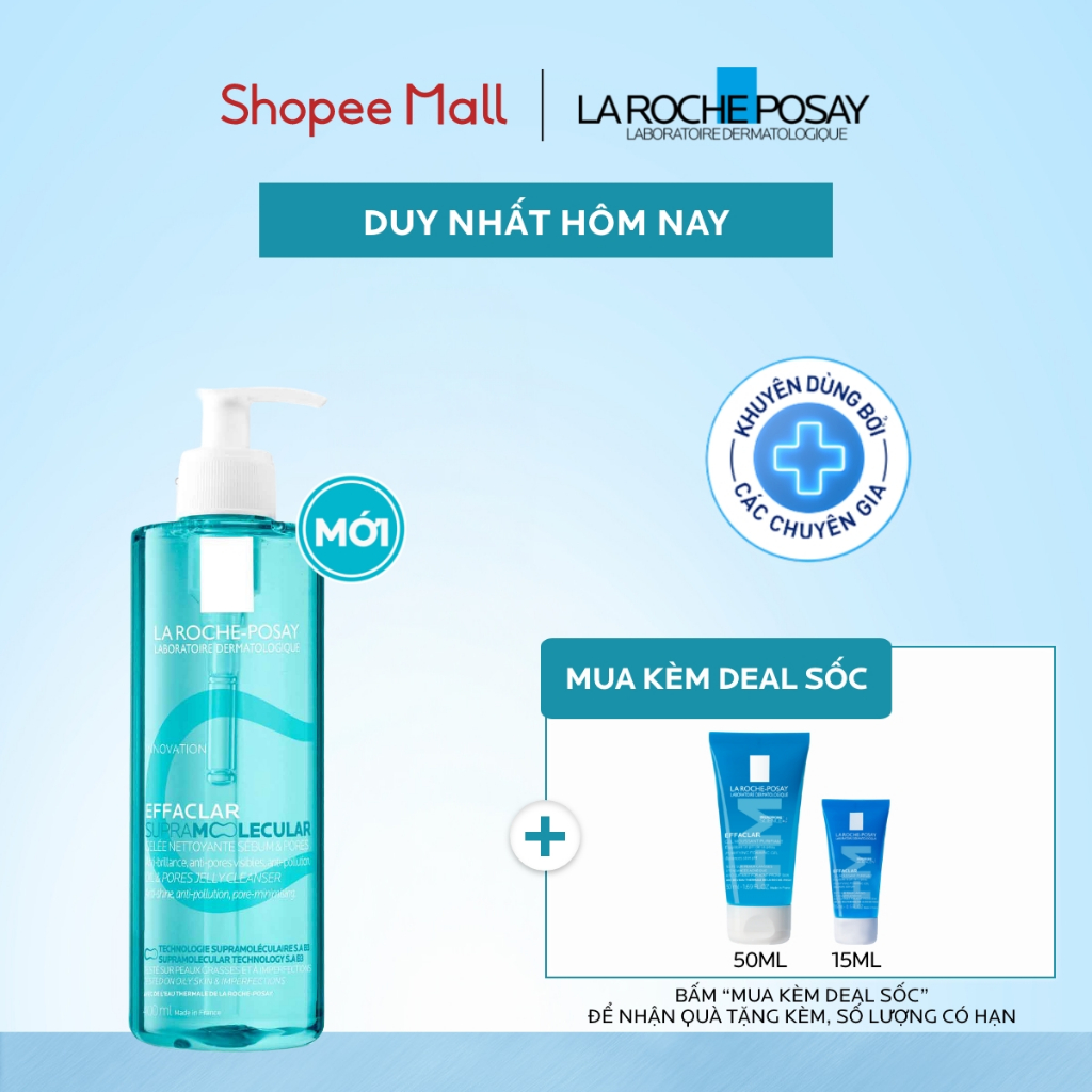 [VB Var] Gel rửa mặt dành cho da dầu Effaclar La Roche-Posay 400ml
