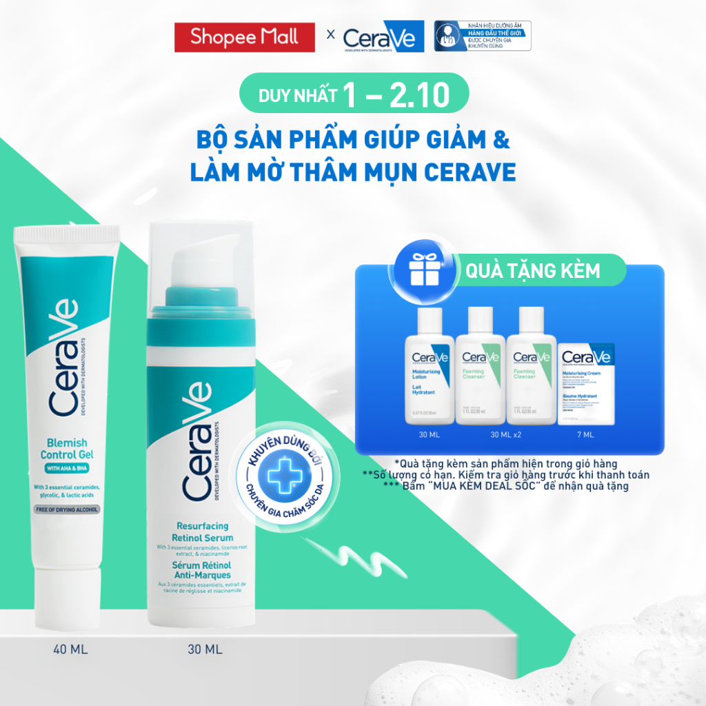 [VB] Bộ sản phẩm giúp giảm & làm mờ thâm mụn CeraVe | BigBuy360 - bigbuy360.vn