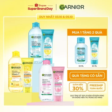 Bộ đôi Sữa rửa mặt & Nước tẩy trang sạch thoáng Garnier LowpH làm sạch sâu cho mọi loại da 400x100ml (Virtual)