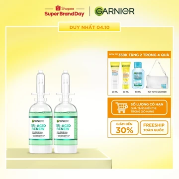 Bộ 2 Serum Garnier thế hệ mới 15% [PHA,AHA BHA ,NIACINAMIDE] giúp da trông sáng, láng, khỏe hơn 20ml x 2