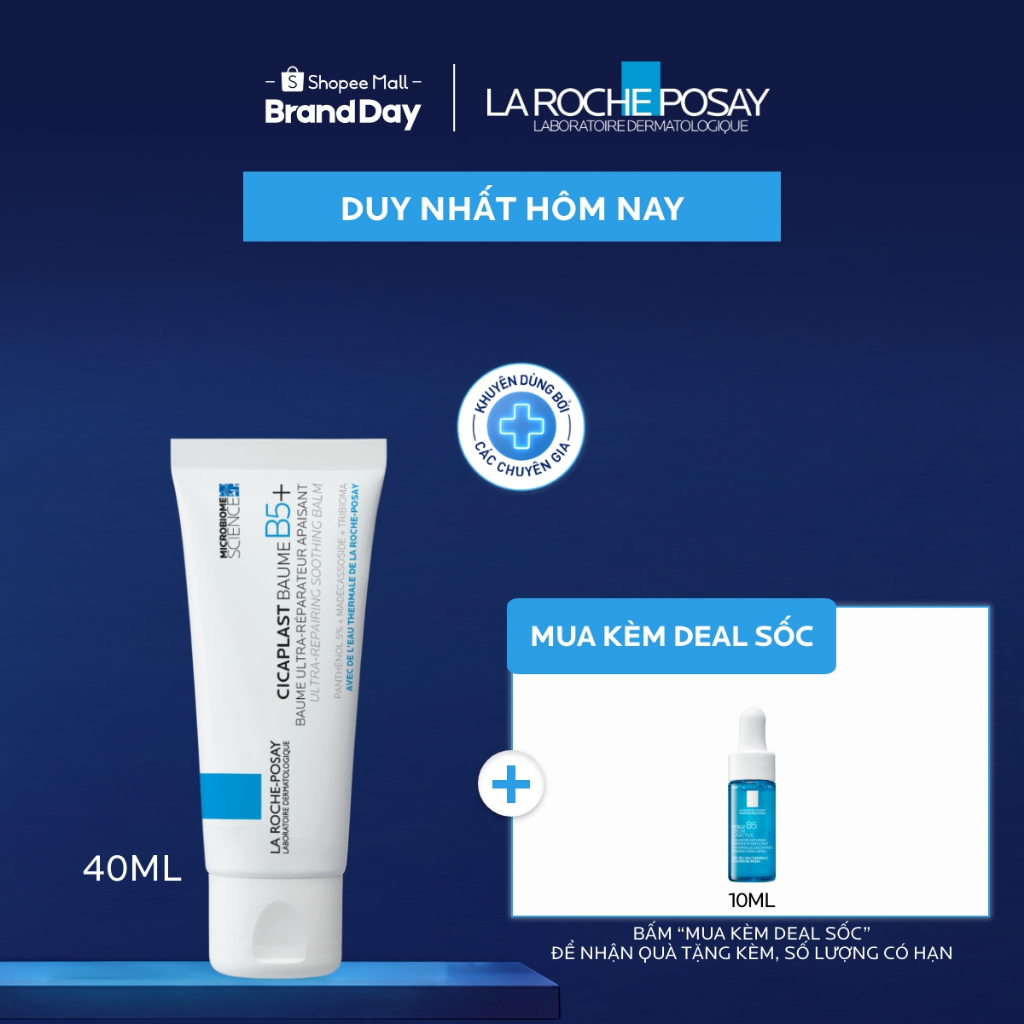 [VB Var] Kem dưỡng La Roche-Posay giảm bóng dầu Effaclar Supra Molecular/ Kem dưỡng ẩm & phục hồi đa năng Cicaplast 40ml