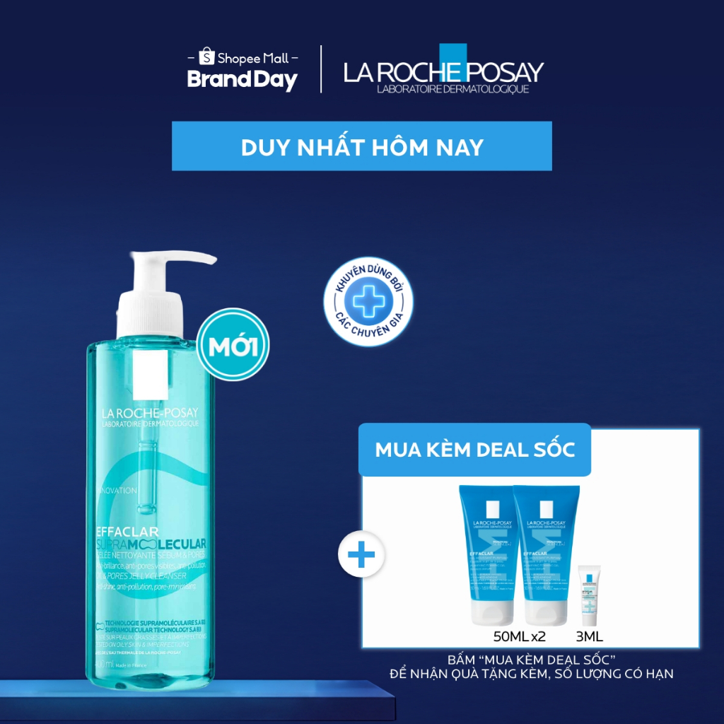 [VB Var] Gel rửa mặt dành cho da dầu Effaclar La Roche-Posay 400ml