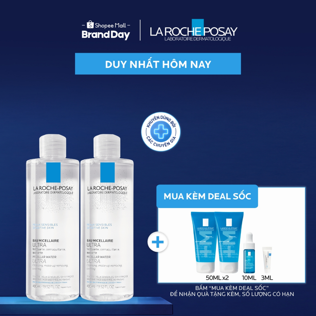 [VB Var] Bộ đôi nước tẩy trang La Roche-Posay dành cho mọi loại da 400ml