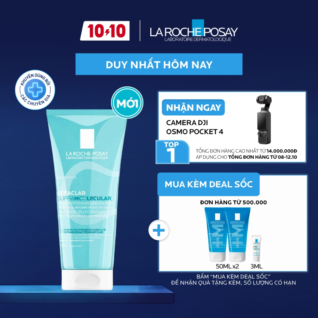[VB Var] Gel rửa mặt giảm dầu Effaclar La Roche-Posay 200ml