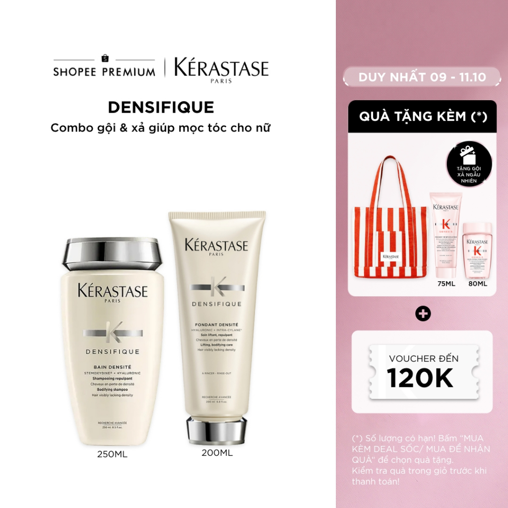 Bộ gội xả giúp tăng mật độ & làm dày tóc - Kérastase Densité