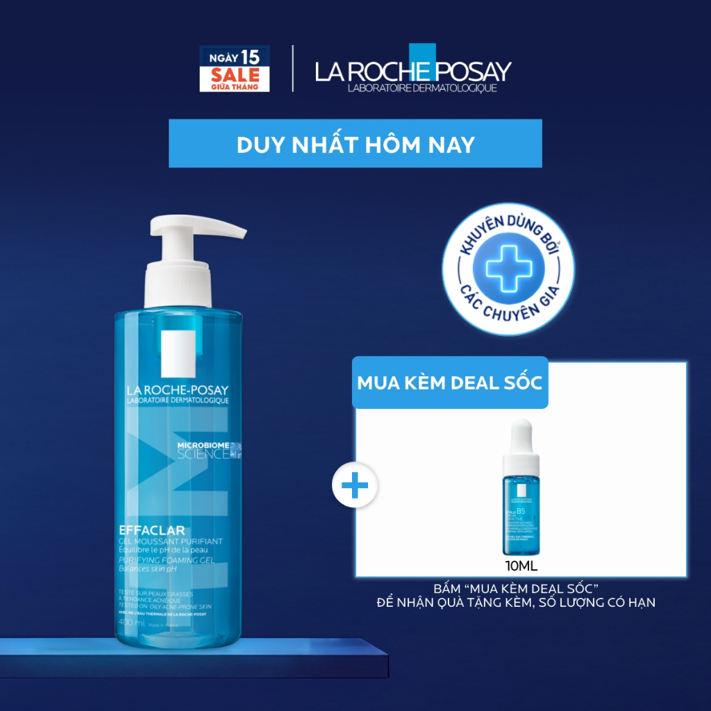 [VB Var] Gel rửa mặt dành cho da dầu Effaclar La Roche-Posay 400ml