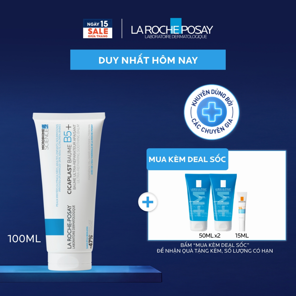 [VB Var] Kem Dưỡng Ẩm La Roche-Posay Cicaplast phục hồi & làm dịu 100ml / MelaB3 mờ thâm 40ml / HyaluB5 mờ nếp nhăn 50ml