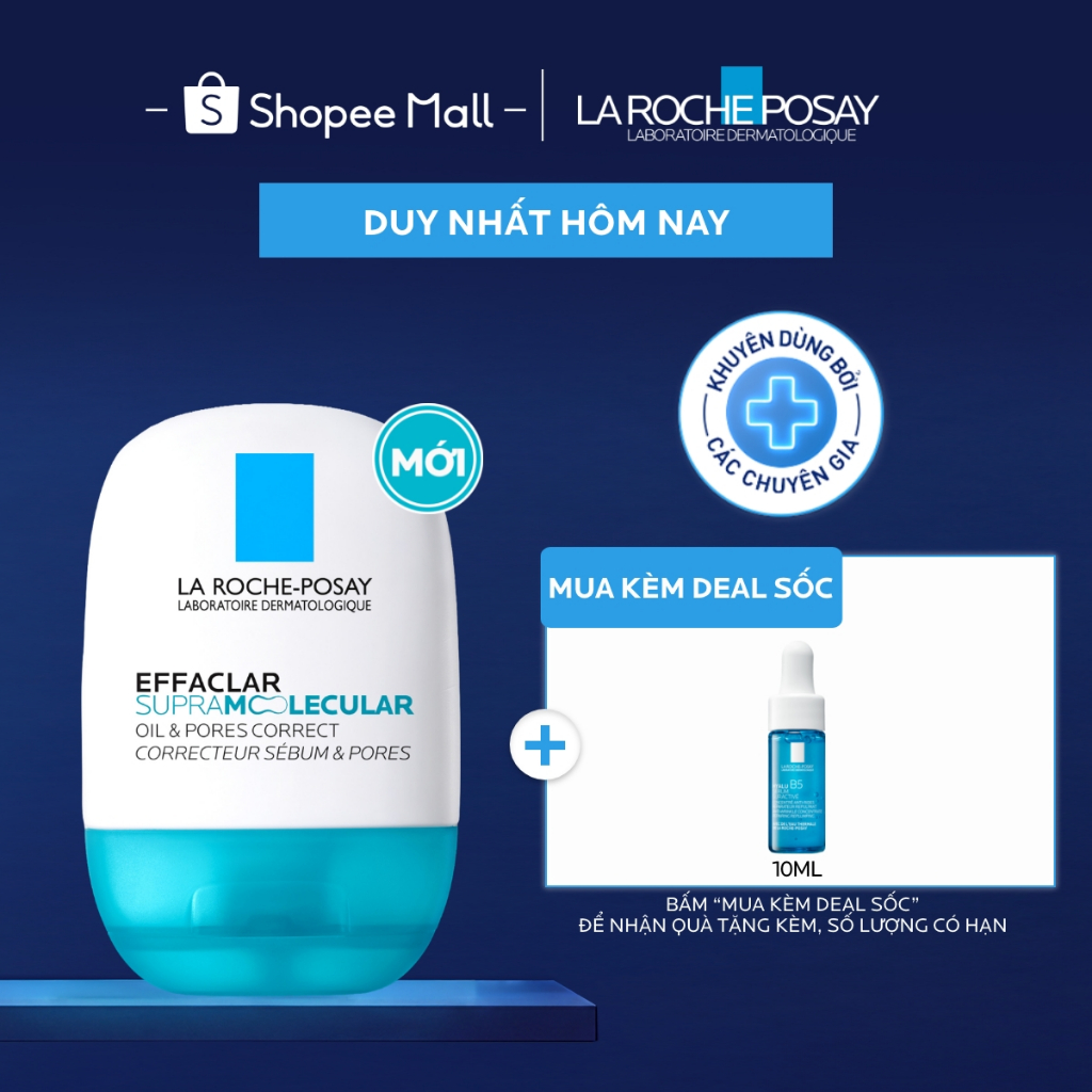 [VB Var] Kem dưỡng La Roche-Posay giảm bóng dầu Effaclar Supra Molecular/ Kem dưỡng ẩm & phục hồi đa năng Cicaplast 40ml