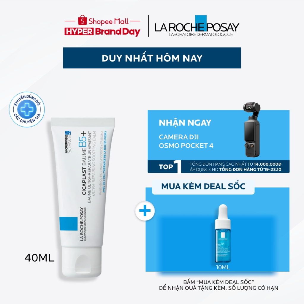 [VB Var] Kem dưỡng La Roche-Posay giảm bóng dầu Effaclar Supra Molecular/ Kem dưỡng ẩm & phục hồi đa năng Cicaplast 40ml