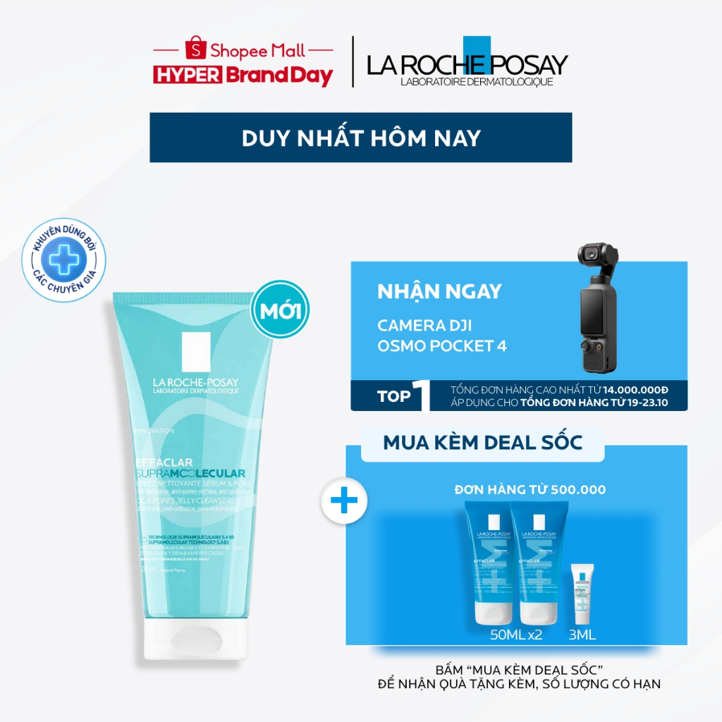 [VB Var] Gel rửa mặt giảm dầu Effaclar La Roche-Posay 200ml