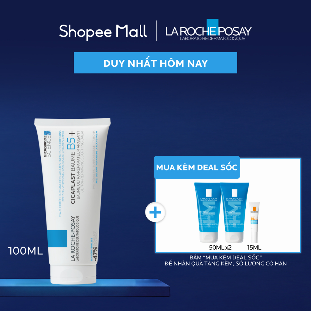 [VB Var] Kem Dưỡng Ẩm La Roche-Posay Cicaplast phục hồi & làm dịu 100ml / MelaB3 mờ thâm 40ml / HyaluB5 mờ nếp nhăn 50ml