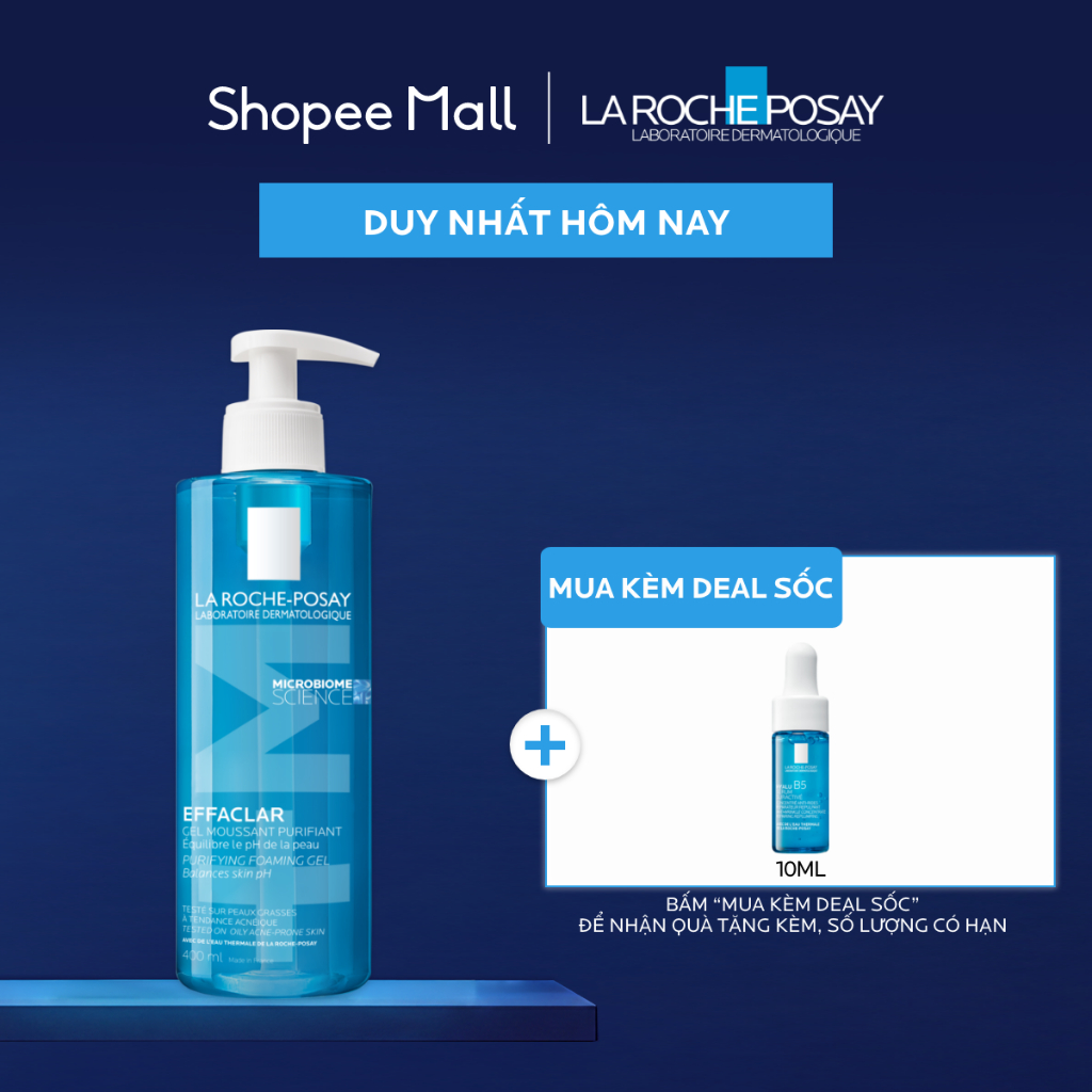 [VB Var] Gel rửa mặt dành cho da dầu Effaclar La Roche-Posay 400ml