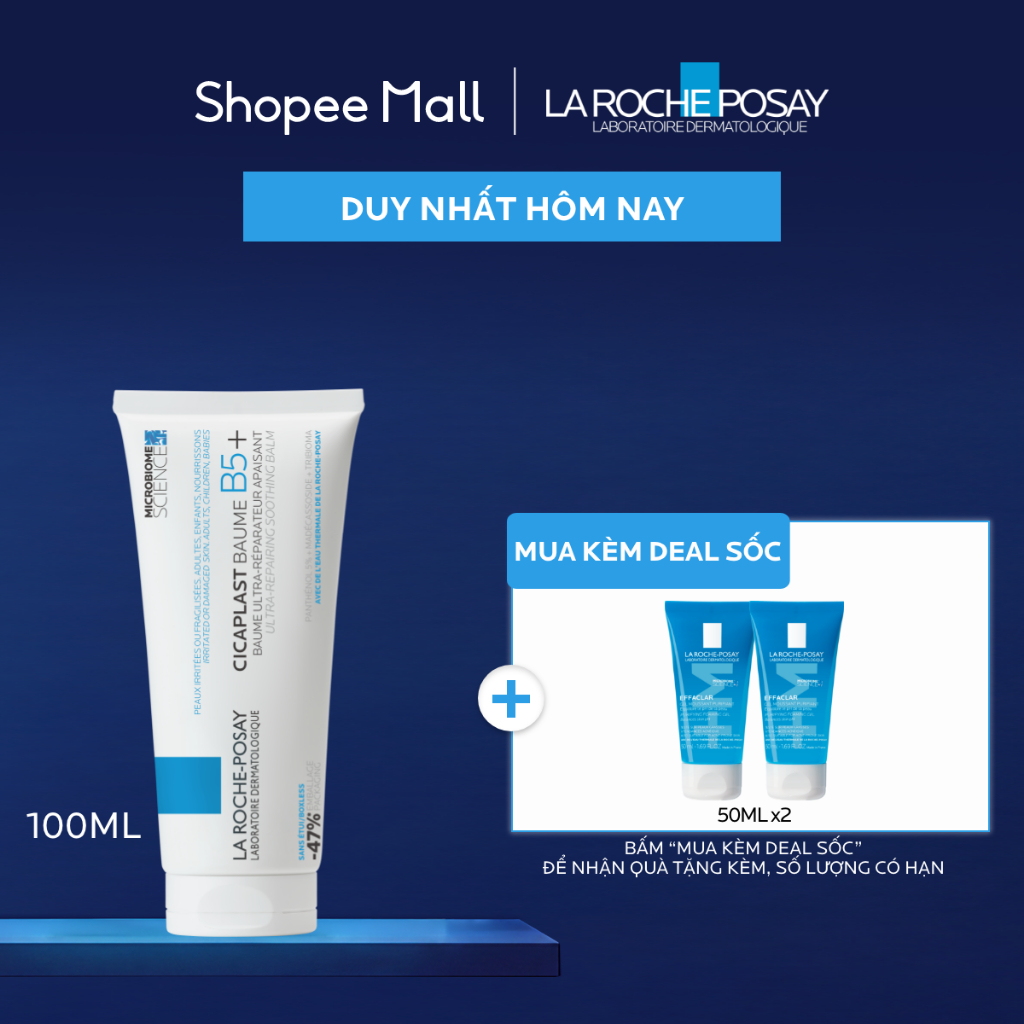 [VB Var] Kem Dưỡng Ẩm La Roche-Posay Cicaplast phục hồi & làm dịu 100ml / MelaB3 mờ thâm 40ml / HyaluB5 mờ nếp nhăn 50ml