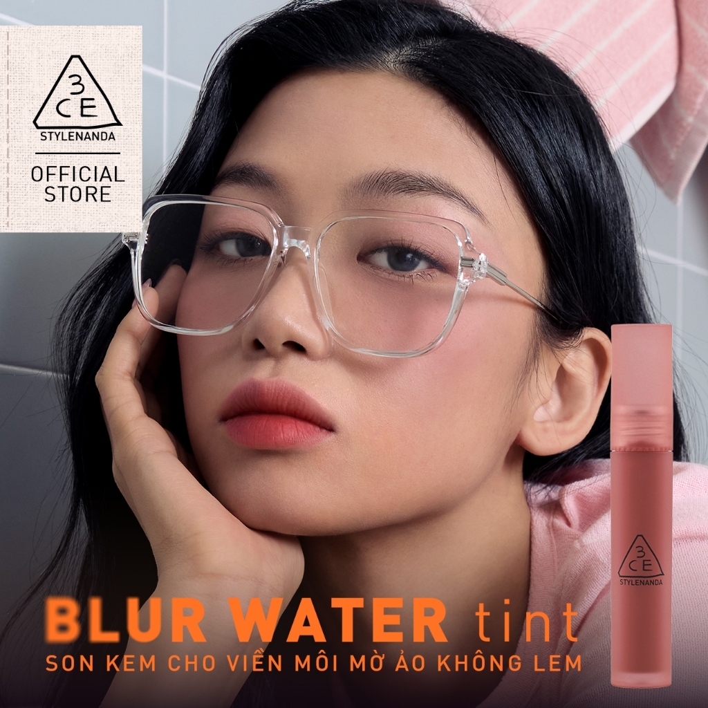 3CE Combo Son Kem Blur Water Tint  & Phấn Má Hồng Face Blush