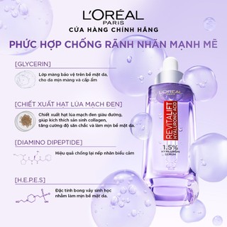 VB_Bộ chăm sóc da Serum HA 1.5% và Kem dưỡng siêu cấp ẩm, giảm nếp nhăn  L'Oreal Paris Revitalift HA (30ml & 50ml)