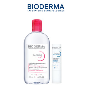 Bộ đôi nước tẩy trang cho mọi loại da Sensibio H2O 500ml và son dưỡng môi khô nứt nẻ Bioderma Atoderm Stick Levres - 4g