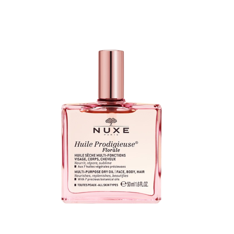 Combo Dầu dưỡng khô đa năng Hương Hoa Huile Prodigieuse Florale 50ml & Kem dưỡng da tay và móng Very Rose 50ml
