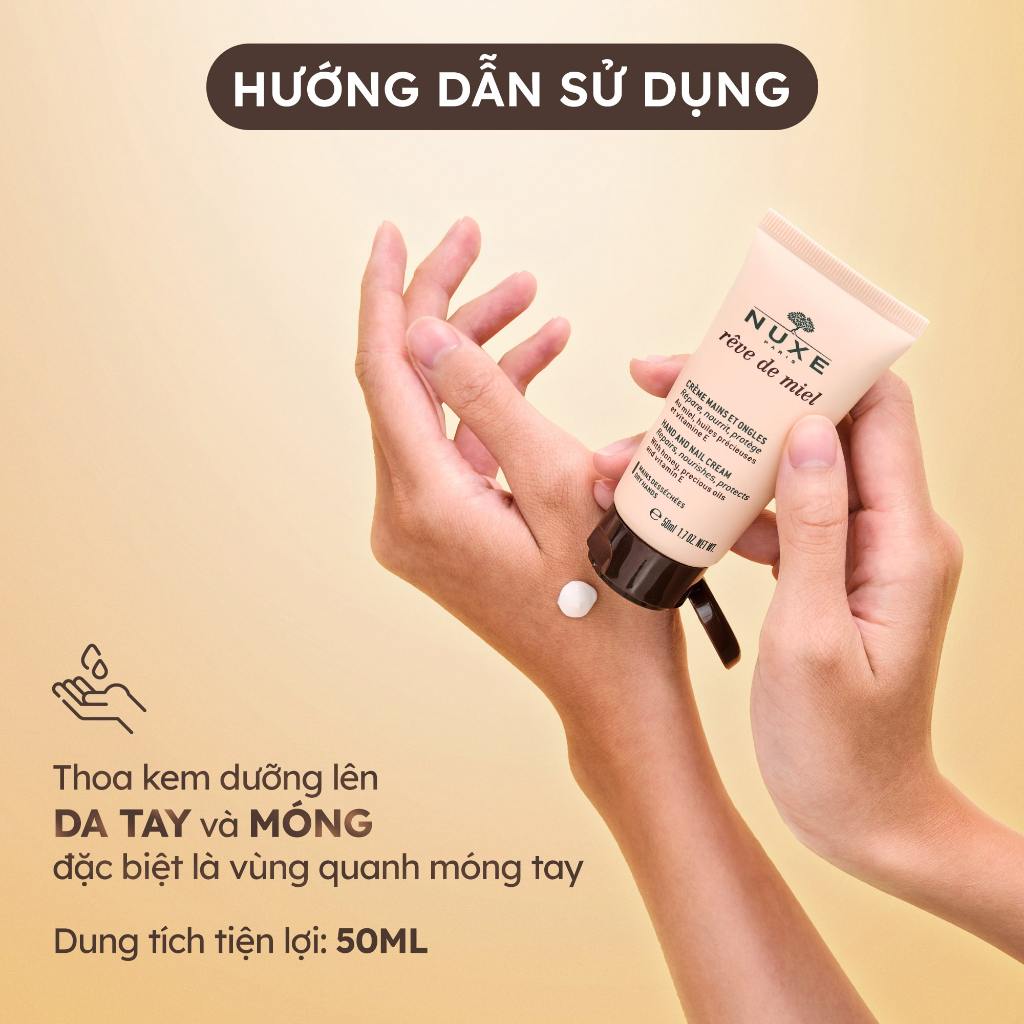 Combo Dầu khô đa năng Nuxe Huile Prodigieuse 50ml & Kem dưỡng da tay Nuxe Reve De Miel 50ml