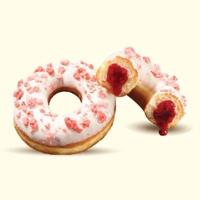 Strawberry Macaron Ring Donut