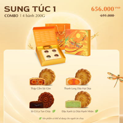 [Bánh Trung Thu Savouré] SUNG TÚC 1 - 4 bánh 200g