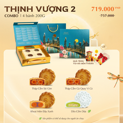 [Bánh Trung Thu Savouré] COMBO THỊNH VƯỢNG 2 - 4 bánh 200g