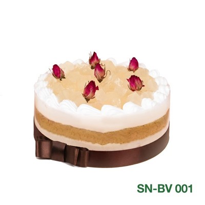 Bánh kem Vải Hồng Bá Tước tròn - Early Grey Lychee Rose Cake  (16cm - Tròn)