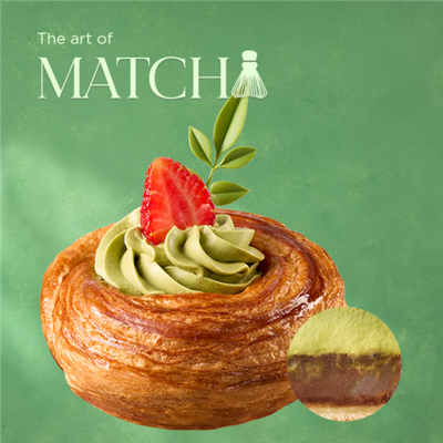 Bánh Red Bean Mochi Matcha Cream Pastry