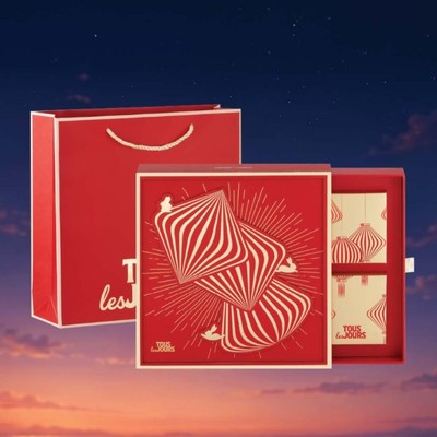 Set 4 bánh trung thu Đèn Lồng Nhung Đỏ gồm 4 bánh 180g/cái