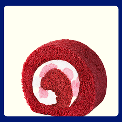 Bánh Velvet Stawberry Roll Cake (Sliced)