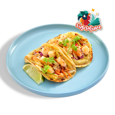 Prawn Tacos (2pcs) - Tacos tôm (2 cái)