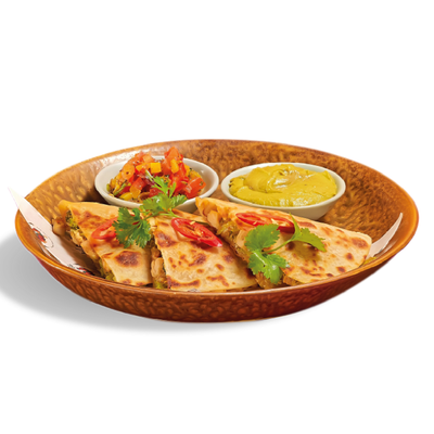 Chicken And Broccoli Halfmoon Quesadilla - Bánh kẹp gà nướng