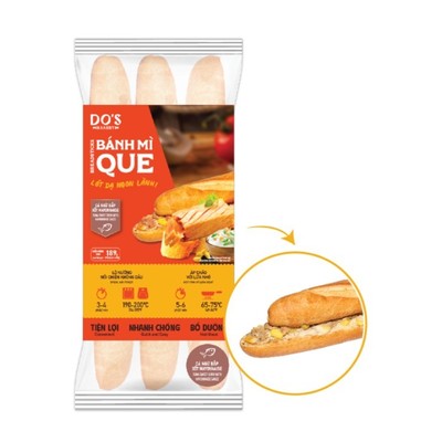 Bánh mì que đông lạnh Cá Ngừ Bắp Xốt Mayonnaise-3 bánh/ gói