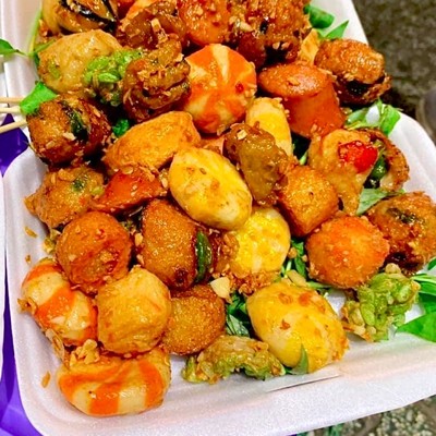 Ăn Vặt Cô Út - Cá Viên Chiên Sa Tế & Mì Nui Xào - Bạch Đằng