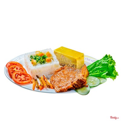 Cơm tấm sườn cốt lết + chả