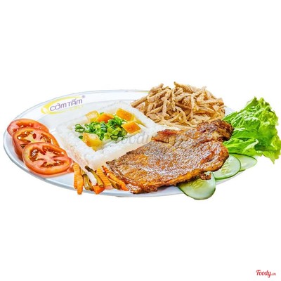 Cơm tấm sườn cốt lết + bì