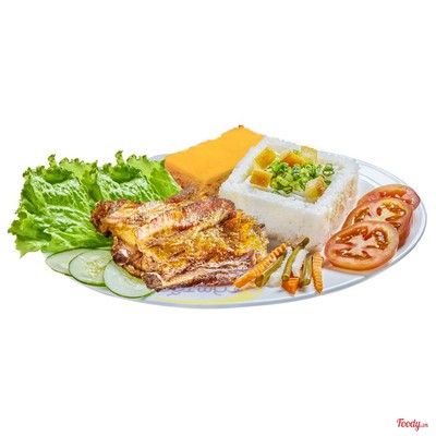 Cơm tấm sườn non + chả