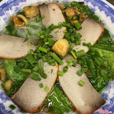 Bún gạo xá xíu