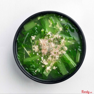 Canh Cải Bẹ Xanh Nấu Thịt Bằm - 2 Người