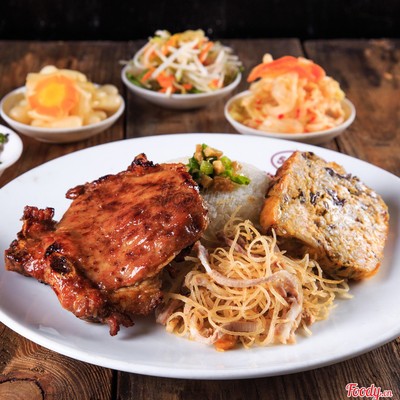 Cơm sườn bì chả
