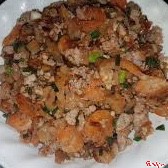 Cơm xá bấu xào thịt
