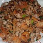 Cơm xá bấu xào tôm