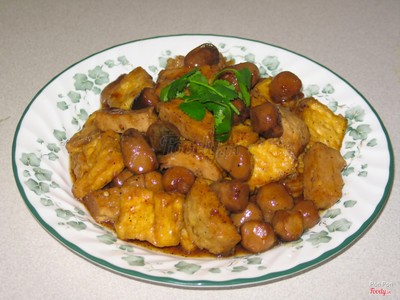 Đậu hủ kho nấm