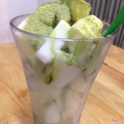 Sữa chua dẻo xắt miếng trà xanh