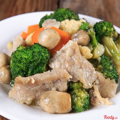 Bông cải xào thịt (Món ăn thêm, không cơm)