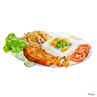 Cơm tấm ba rọi + bì