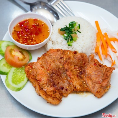 Cơm ba rọi rút xương nướng muối ớt