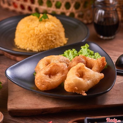 Cơm mực chiên giòn